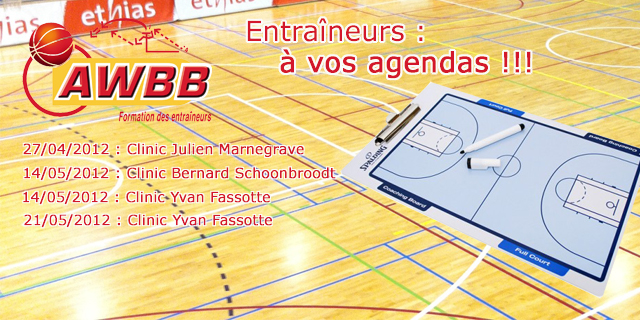 Entraîneurs : à vos agendas !
